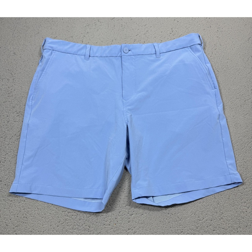 Mizzen+Main Shorts Mens 38 Blue Helmsman Chino Microfiber Stretch 8 Inseam
